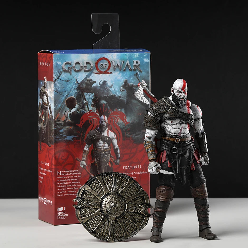 Action Figure Kratos God of War (2018) NECA - Boneco Colecionável Articulado