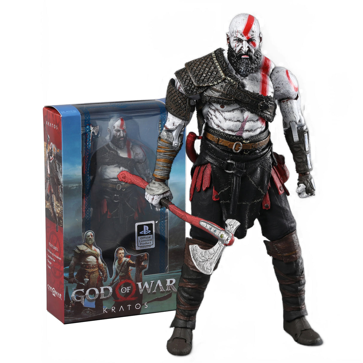 Action Figure Kratos God of War (2018) NECA - Boneco Colecionável Articulado