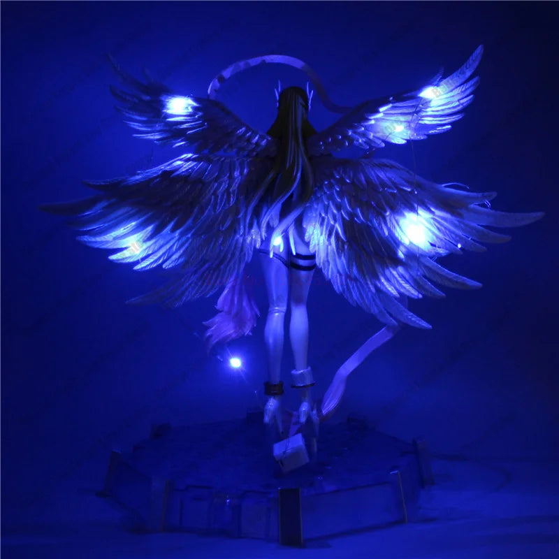 Action Figure Digimon Angewomon e Angemon 28cm - Estátua PVC com LED