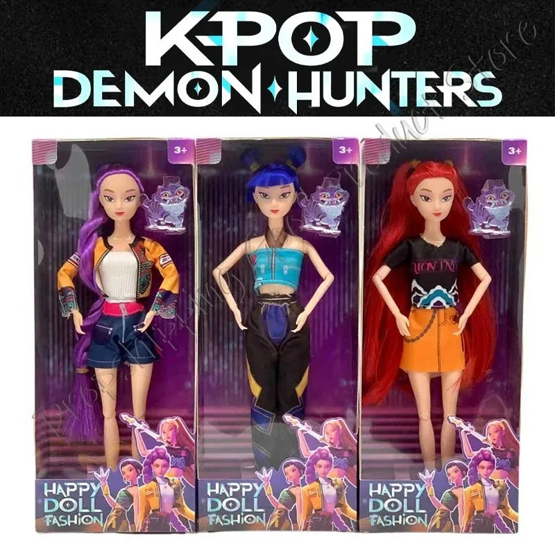 Kit Figuras de Ação K-Pop Demon Hunters Anime - Bonecas Colecionáveis