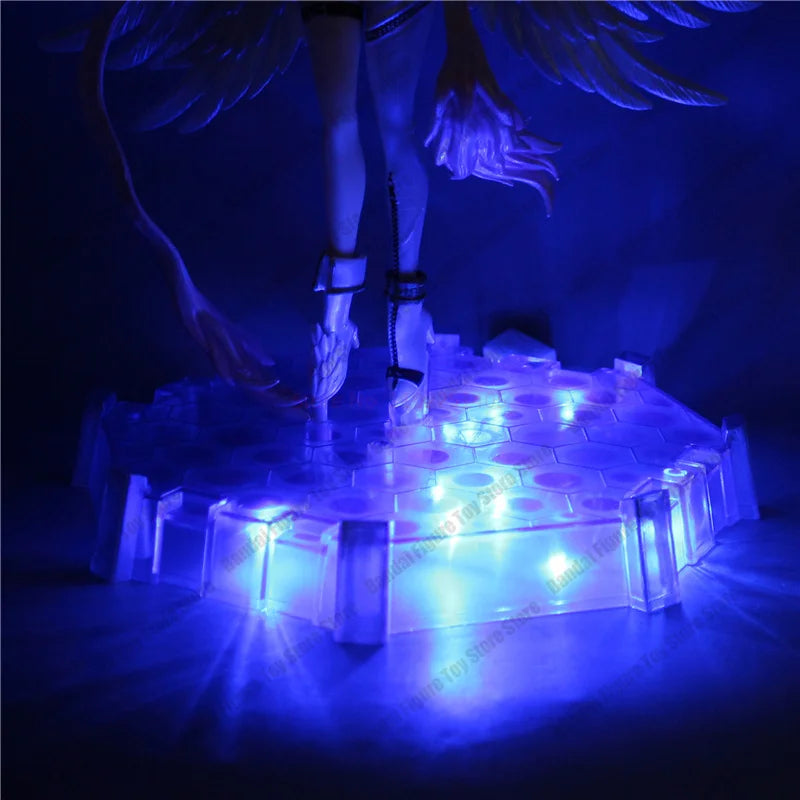 Action Figure Digimon Angewomon e Angemon 28cm - Estátua PVC com LED