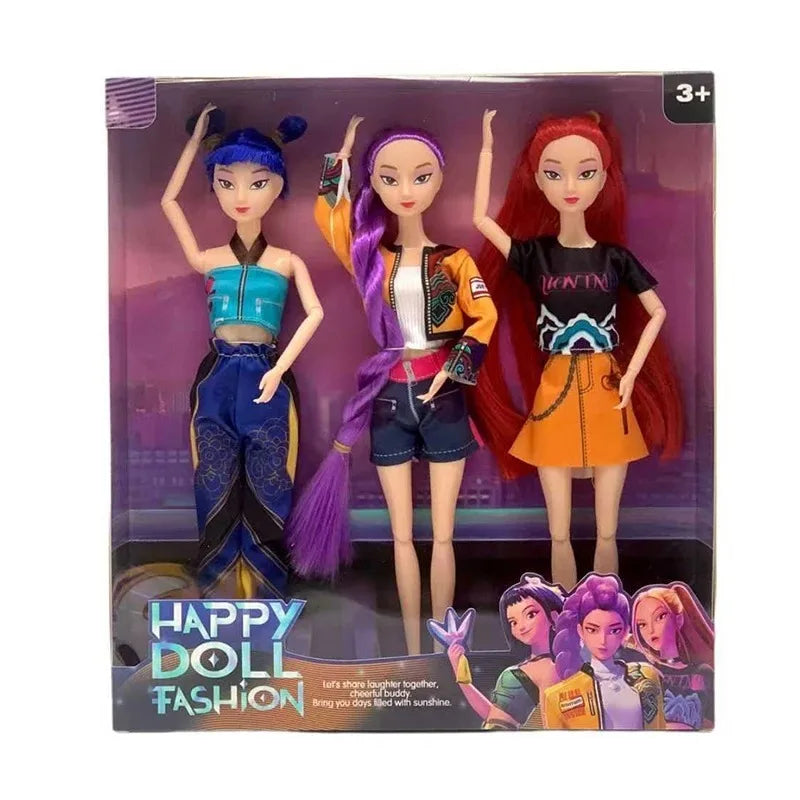 Kit Figuras de Ação K-Pop Demon Hunters Anime - Bonecas Colecionáveis