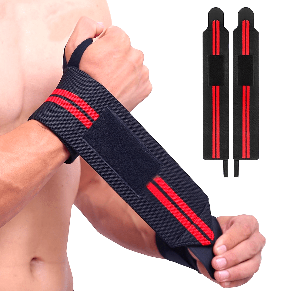 Par de Munhequeiras Profissionais para Musculação e Crossfit - Ajustável