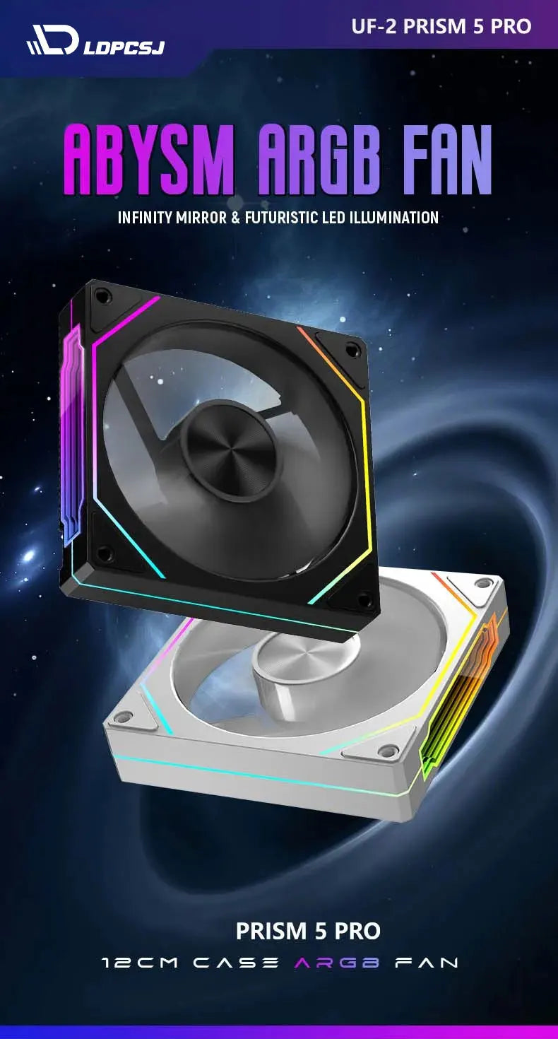 Cooler Fan Prism 5 Pro 120mm - ARGB 4 Pinos PWM Silencioso