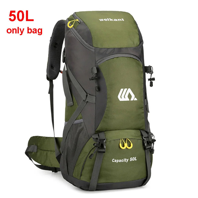 Mochila de Viagem e Trilha 50L Impermeável - Grande Capacidade para Montanhismo
