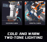 Blocos de Montar Estação Espacial Globo Transparente - Tecnologia Criativa