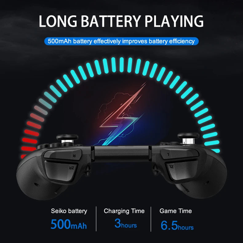 Controle Joy-Pad LinYuvo KS42 para Switch/OLED - Luz RGB e Turbo