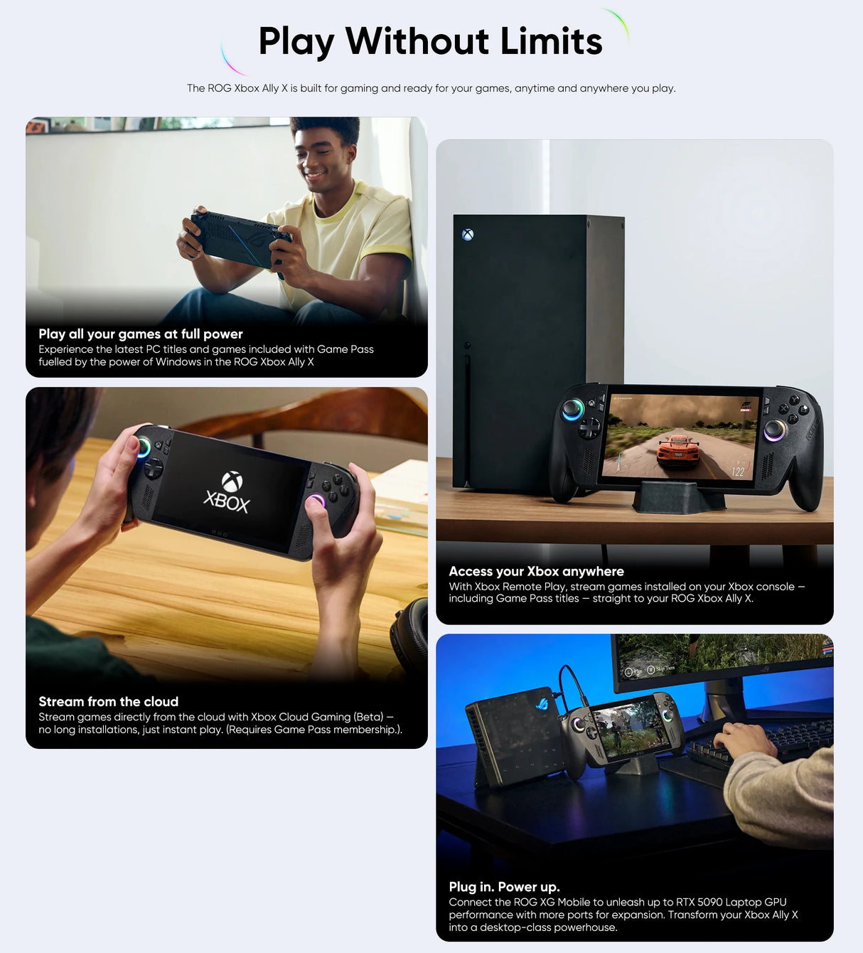 Console Portátil ROG Ally X 7" FHD 120Hz 500nits - Ryzen Z1 Extreme VRR