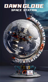 Blocos de Montar Estação Espacial Globo Transparente - Tecnologia Criativa