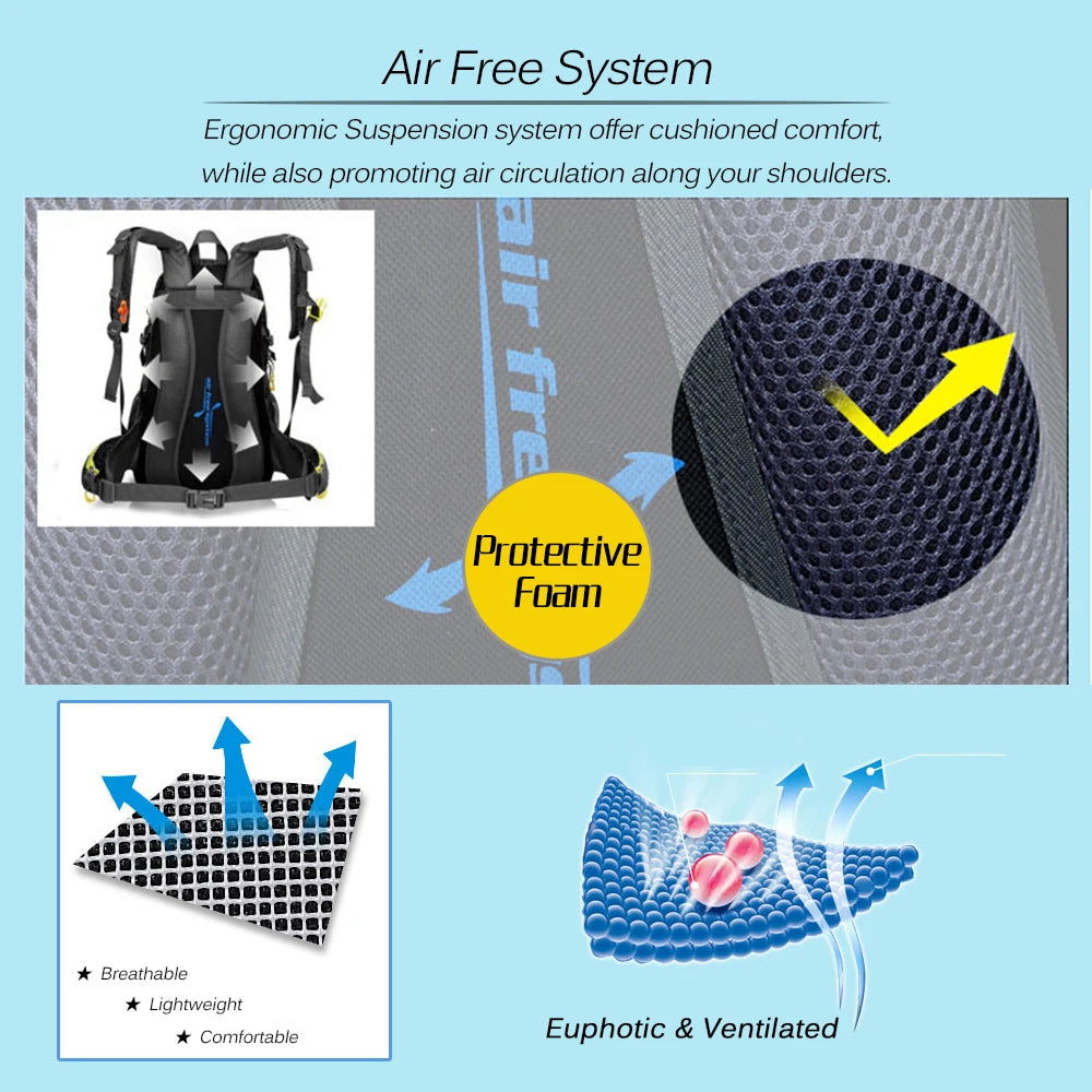 40l resistente à água mochila de viagem acampamento caminhadas portátil daypack trekking escalada sacos traseiros para homens mulheres caminhadas suprimentos