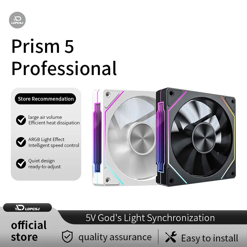 Cooler Fan Prism 5 Pro 120mm - ARGB 4 Pinos PWM Silencioso