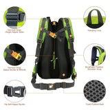 Mochila de Trekking e Camping 40L Resistente à Água - Daypack Ergonômica Unissex