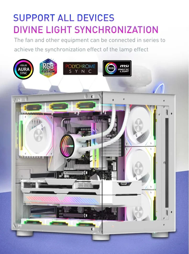 Cooler Fan Prism 5 Pro 120mm - ARGB 4 Pinos PWM Silencioso