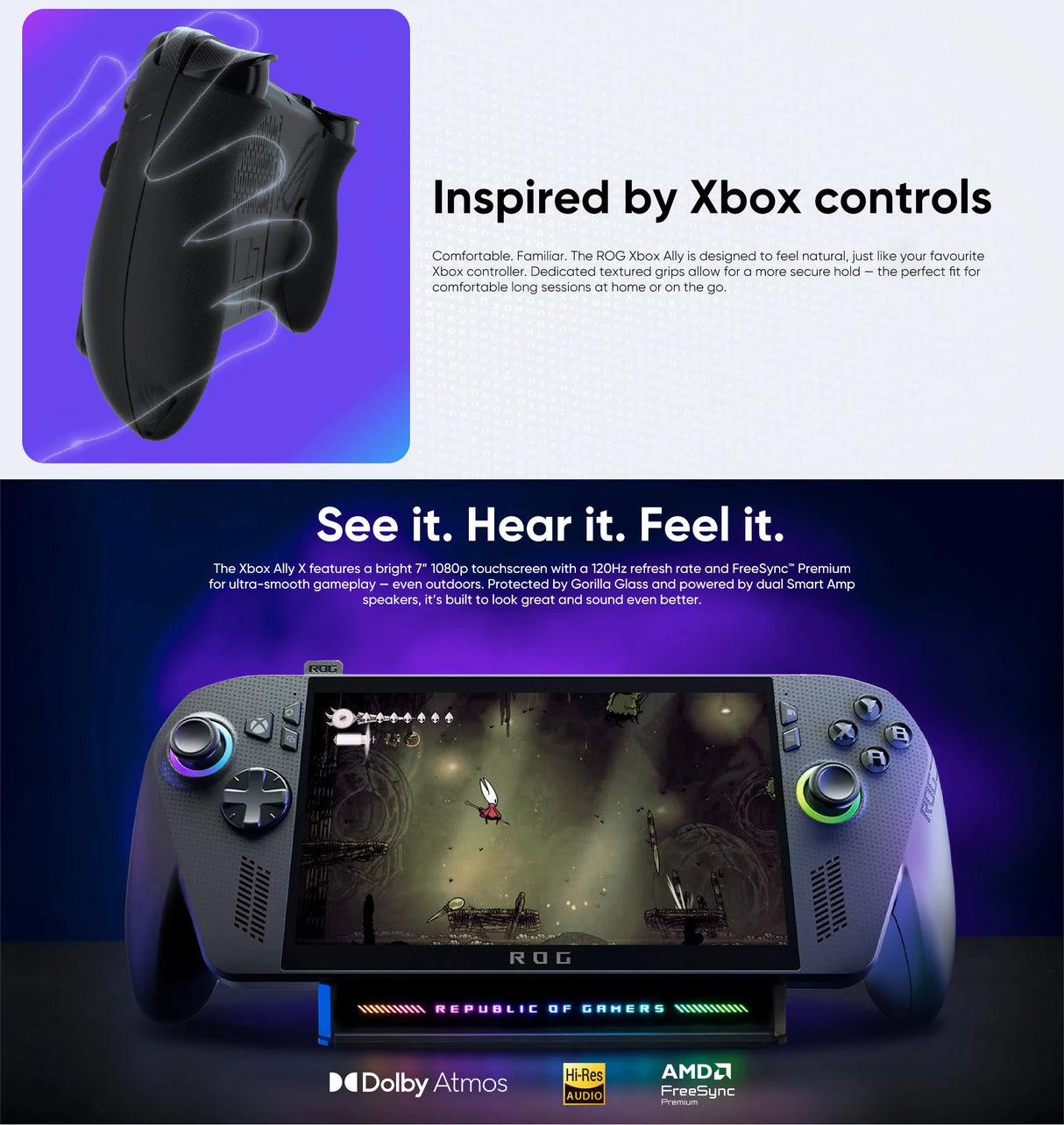 Console Portátil ROG Ally X 7" FHD 120Hz 500nits - Ryzen Z1 Extreme VRR