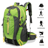 Mochila de Trekking e Camping 40L Resistente à Água - Daypack Ergonômica Unissex