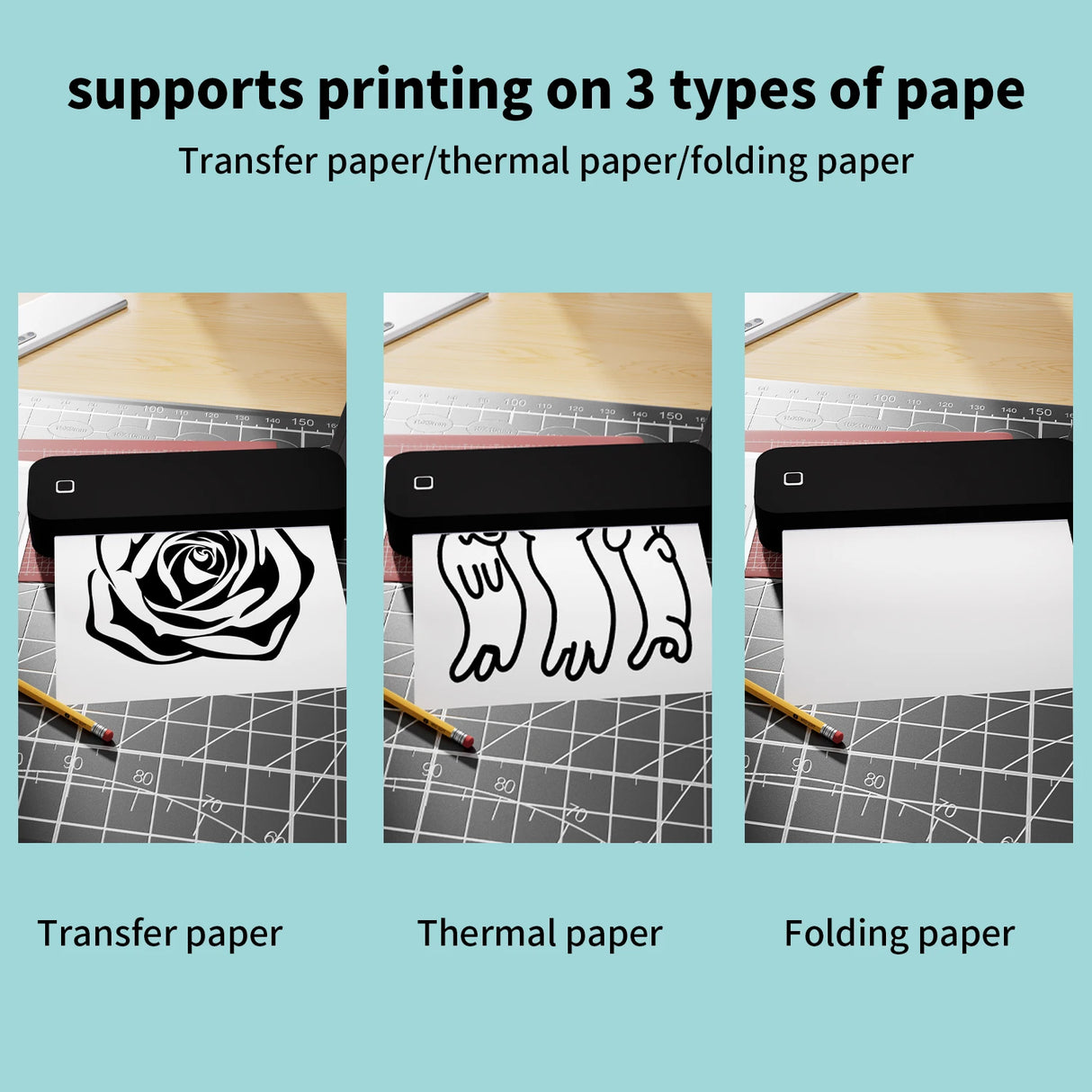 Impressora Térmica Portátil A4 Bluetooth Sem Tinta - Para Documentos e Office