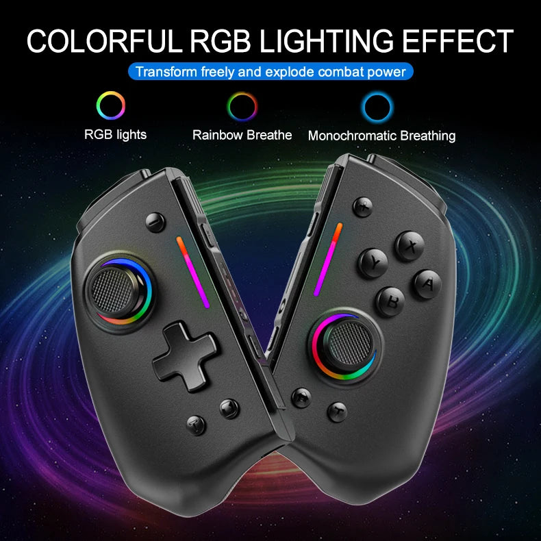 Controle Joy-Pad LinYuvo KS42 para Switch/OLED - Luz RGB e Turbo