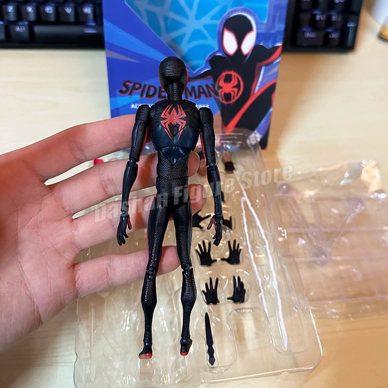 Action Figure Miles Morales SHF Homem-Aranha no Aranhaverso - Boneco Articulado