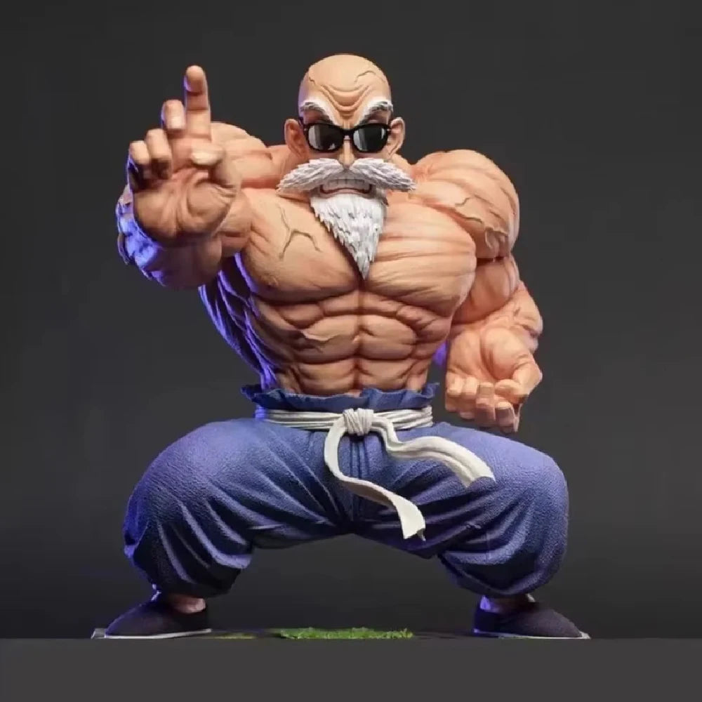 Action Figure Dragon Ball Mestre Roshi Muscular - Modelo Colecionável