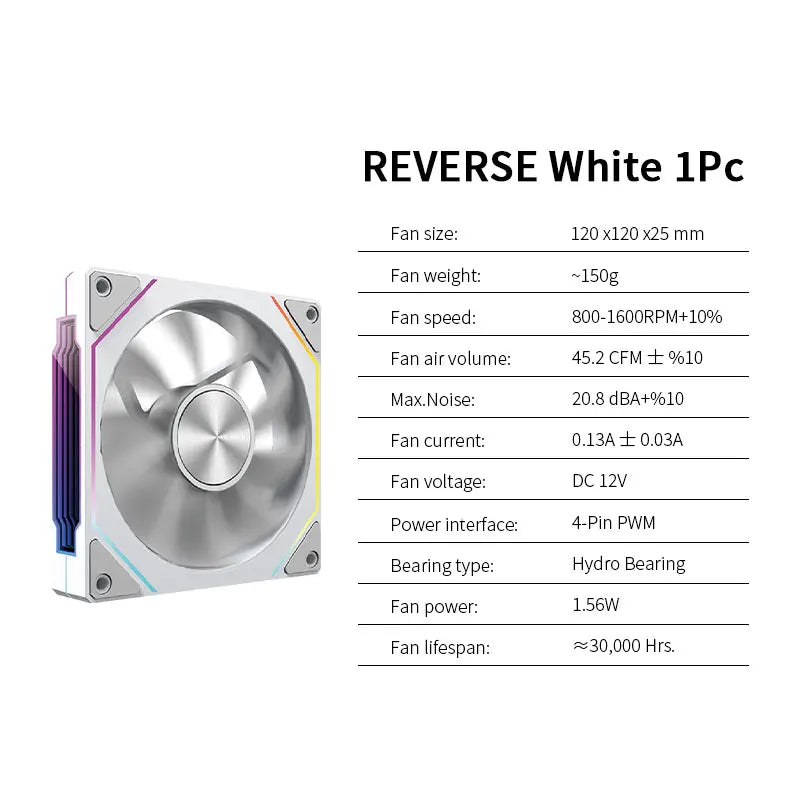 Cooler Fan Prism 5 Pro 120mm - ARGB 4 Pinos PWM Silencioso