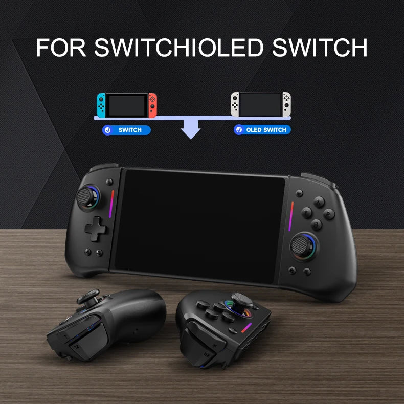 Controle Joy-Pad LinYuvo KS42 para Switch/OLED - Luz RGB e Turbo