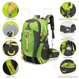 Mochila de Trekking e Camping 40L Resistente à Água - Daypack Ergonômica Unissex