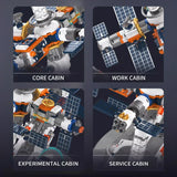 Blocos de Montar Estação Espacial Globo Transparente - Tecnologia Criativa