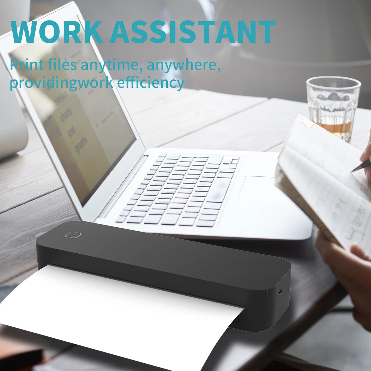 Impressora Térmica Portátil A4 Bluetooth Sem Tinta - Para Documentos e Office