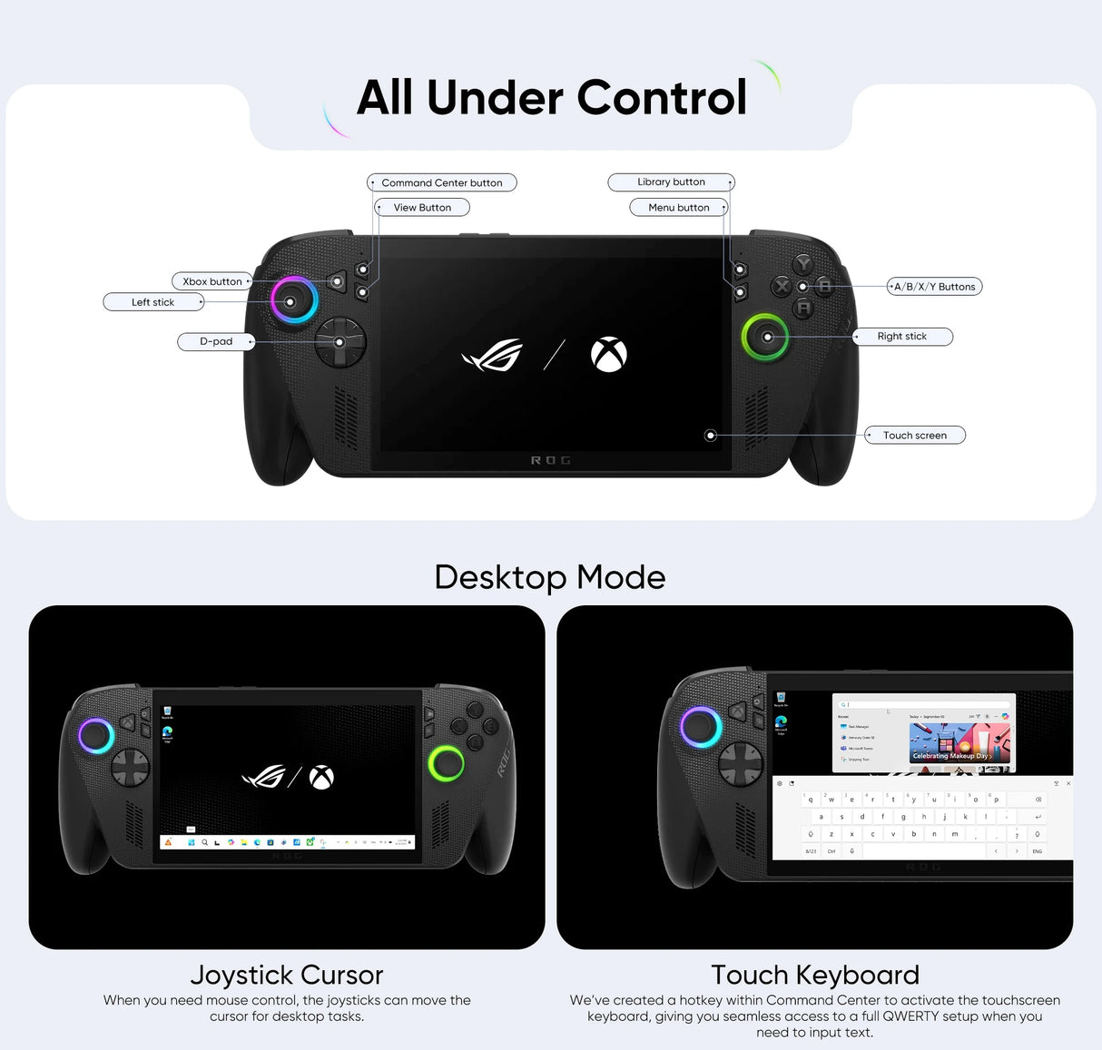 Console Portátil ROG Ally X 7" FHD 120Hz 500nits - Ryzen Z1 Extreme VRR