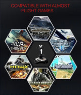 Joystick Flight Simulator PXN-2113 Pro - Controle para Simulação de Voo PC