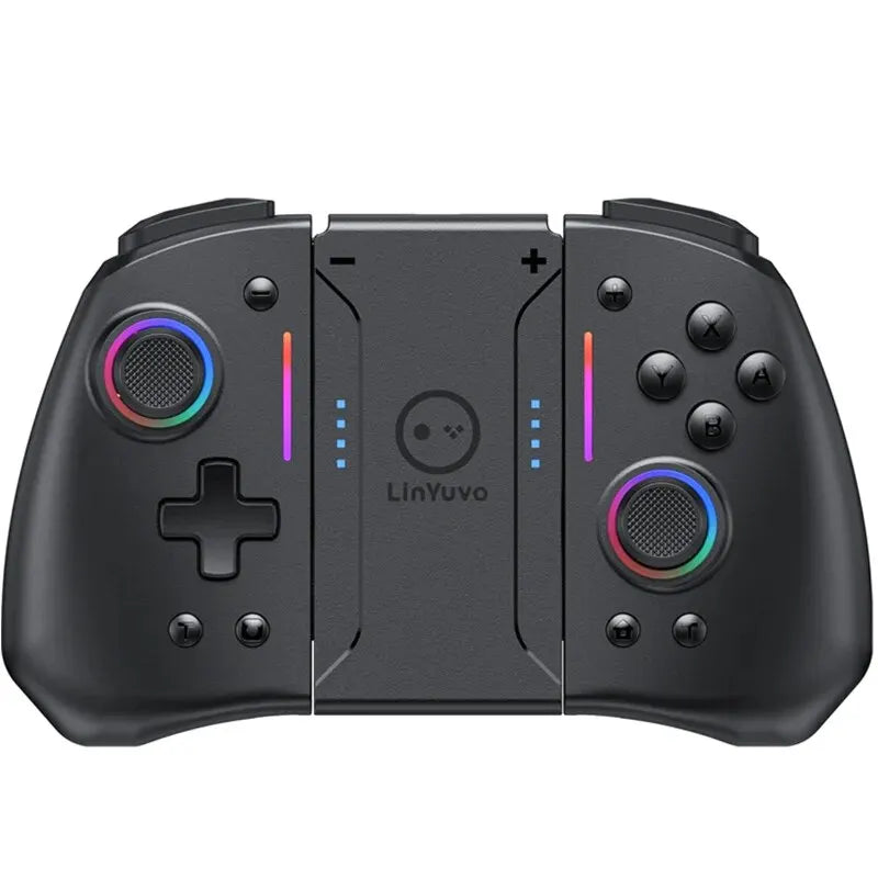 Controle Joy-Pad LinYuvo KS42 para Switch/OLED - Luz RGB e Turbo