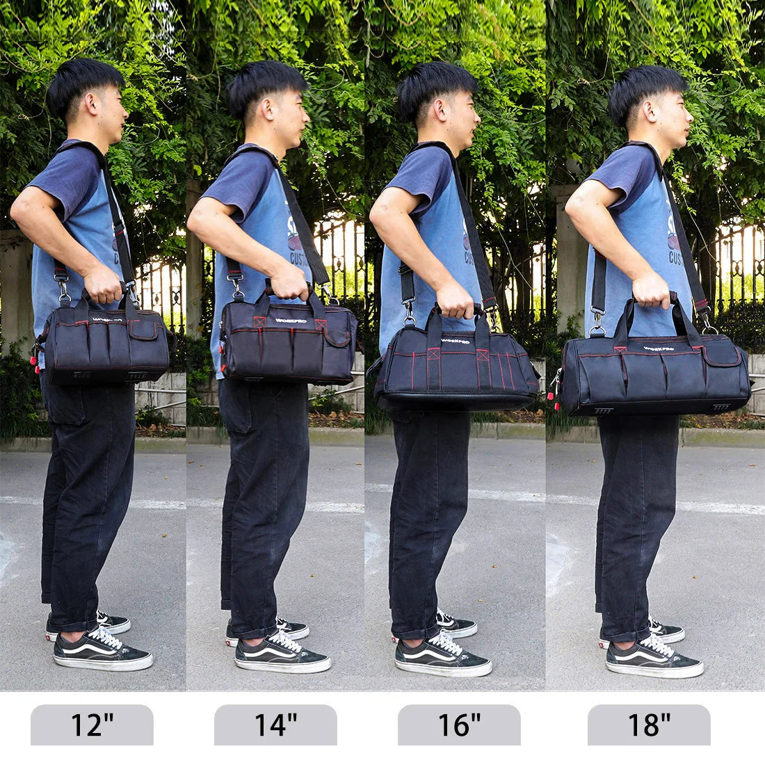 Bolsa Transversal WORKPRO Impermeável para Ferramentas e Viagem