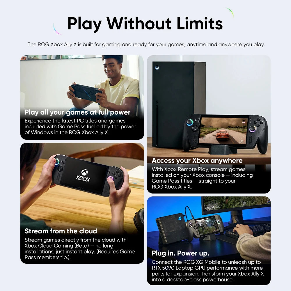 Console Portátil ROG Ally X 7" FHD 120Hz 500nits - Ryzen Z1 Extreme VRR