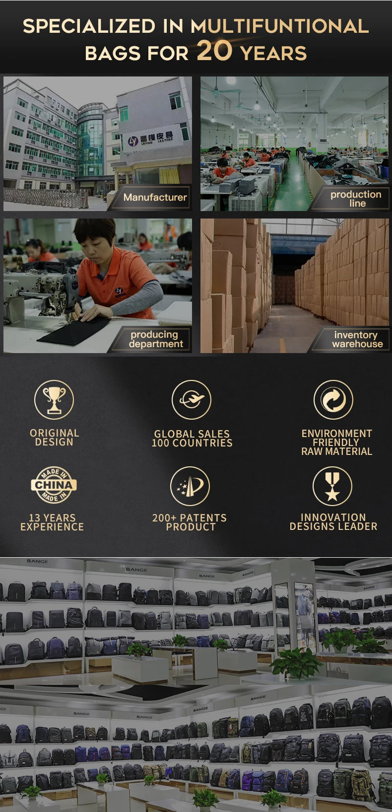 Mala de Viagem Bange Multifuncional Impermeável - Mochila de Ginásio e Bagagem