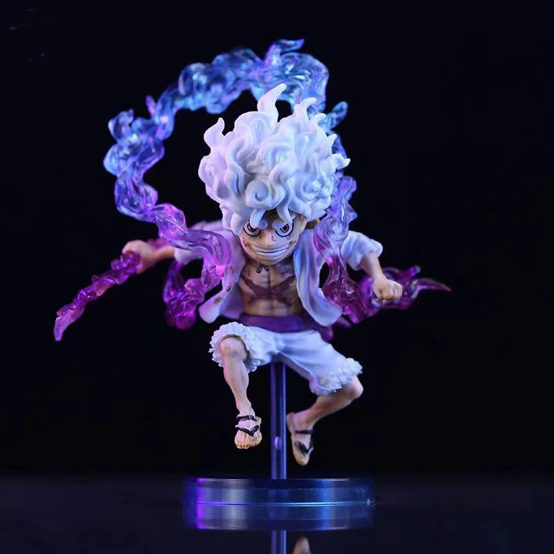 Mini Action Figure One Piece Luffy Gear 5 Deus Sol Nika Bandai 10cm